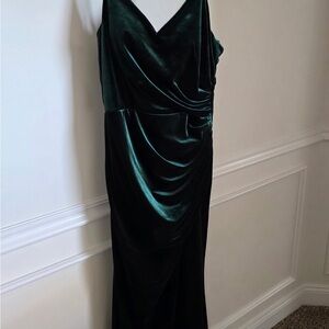 Revelry Dark Green Velvet Maxi Dress